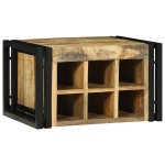 vidaXL Stativ pentru vin 46x35x27.5 cm Lemn Solid de Mango Brut vidaXL Stativ pentru vin 46x35x27.5 cm Lemn Solid de Mango Brut