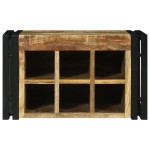 vidaXL Stativ pentru vin 46x35x27.5 cm Lemn Solid de Mango Brut vidaXL Stativ pentru vin 46x35x27.5 cm Lemn Solid de Mango Brut