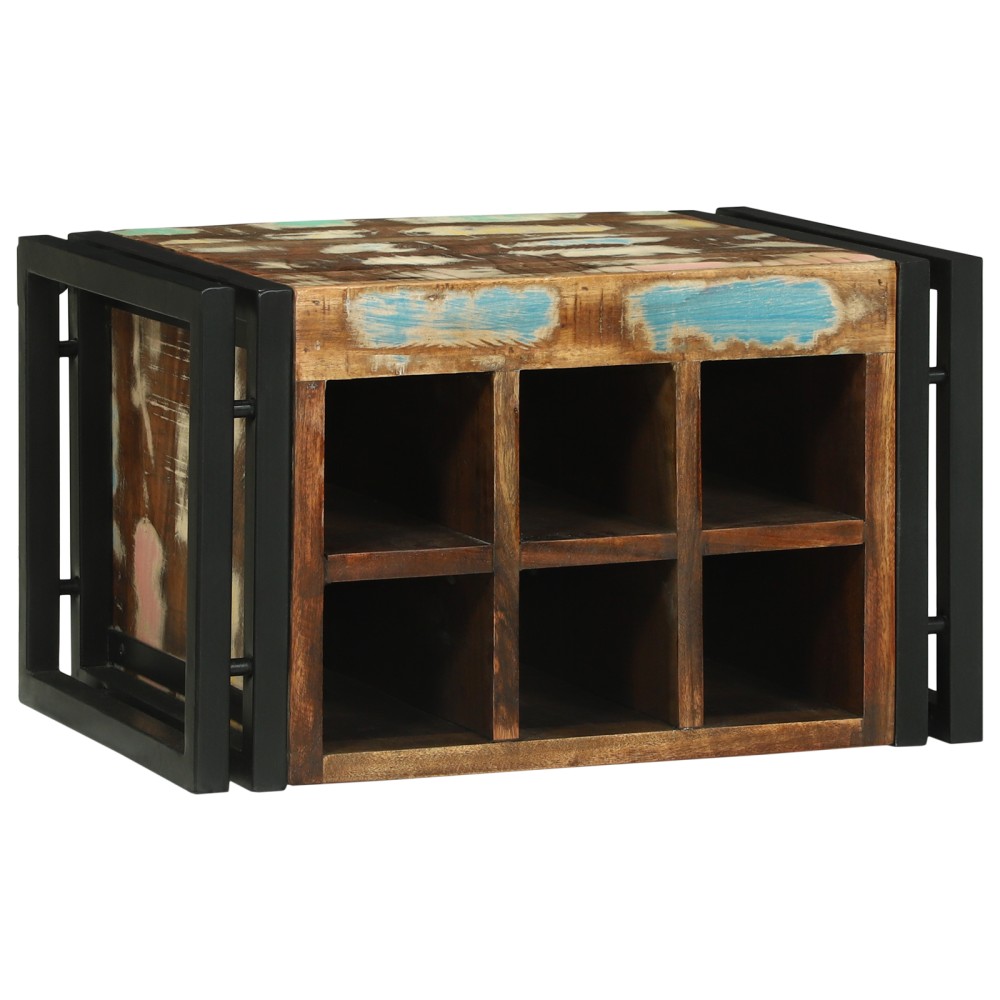 vidaXL Raft vin 46x35x27.5 cm din lemn recuperat