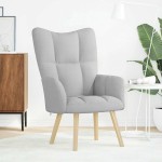 vidaXL Scaun de relaxare Cloud Grey Fabric vidaXL Scaun de relaxare Cloud Grey Fabric