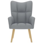 vidaXL Scaun de relaxare, gri deschis, material textil