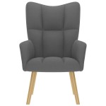 vidaXL Scaun de relaxare, gri închis, material textil