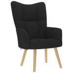 vidaXL Scaun de relaxare, negru, material textil