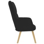 vidaXL Scaun de relaxare, negru, material textil