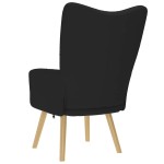 vidaXL Scaun de relaxare, negru, material textil