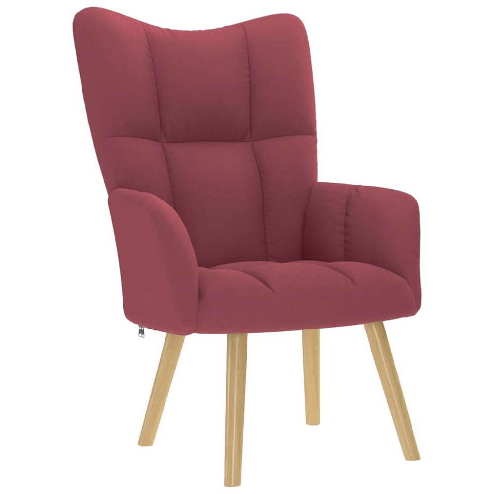 vidaXL Scaun de relaxare, roșu vin, material textil