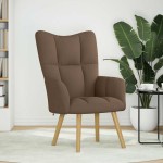 vidaXL Scaun de relaxare, maro, material textil vidaXL Scaun de relaxare, maro, material textil