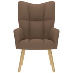 vidaXL Scaun de relaxare, maro, material textil vidaXL Scaun de relaxare, maro, material textil