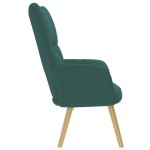 vidaXL Scaun de relaxare, verde închis, material textil