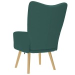 vidaXL Scaun de relaxare, verde închis, material textil
