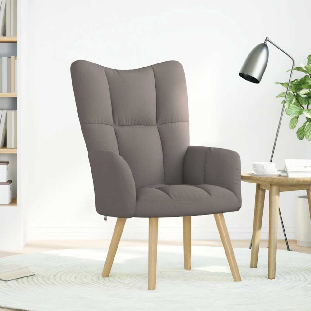 vidaXL Scaun de relaxare, gri taupe, material textil