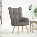 vidaXL Scaun de relaxare, gri taupe, material textil