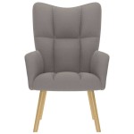 vidaXL Scaun de relaxare, gri taupe, material textil