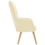 vidaXL Scaun de relaxare, crem, material textil