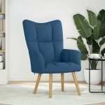 vidaXL Scaun de relaxare, albastru, material textil