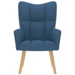 vidaXL Scaun de relaxare, albastru, material textil