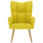 vidaXL Scaun de relaxare Tesatura galben deschis