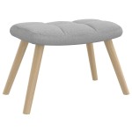 vidaXL Scaun de relaxare cu taburet din material gri nor vidaXL Scaun de relaxare cu taburet din material gri nor