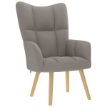 vidaXL Scaun de relaxare cu taburet, gri taupe, textil vidaXL Scaun de relaxare cu taburet, gri taupe, textil