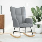 vidaXL Scaun balansoar, gri deschis, material textil vidaXL Scaun balansoar, gri deschis, material textil
