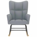 vidaXL Scaun balansoar, gri deschis, material textil vidaXL Scaun balansoar, gri deschis, material textil