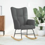 vidaXL Scaun balansoar, gri închis, material textil vidaXL Scaun balansoar, gri închis, material textil