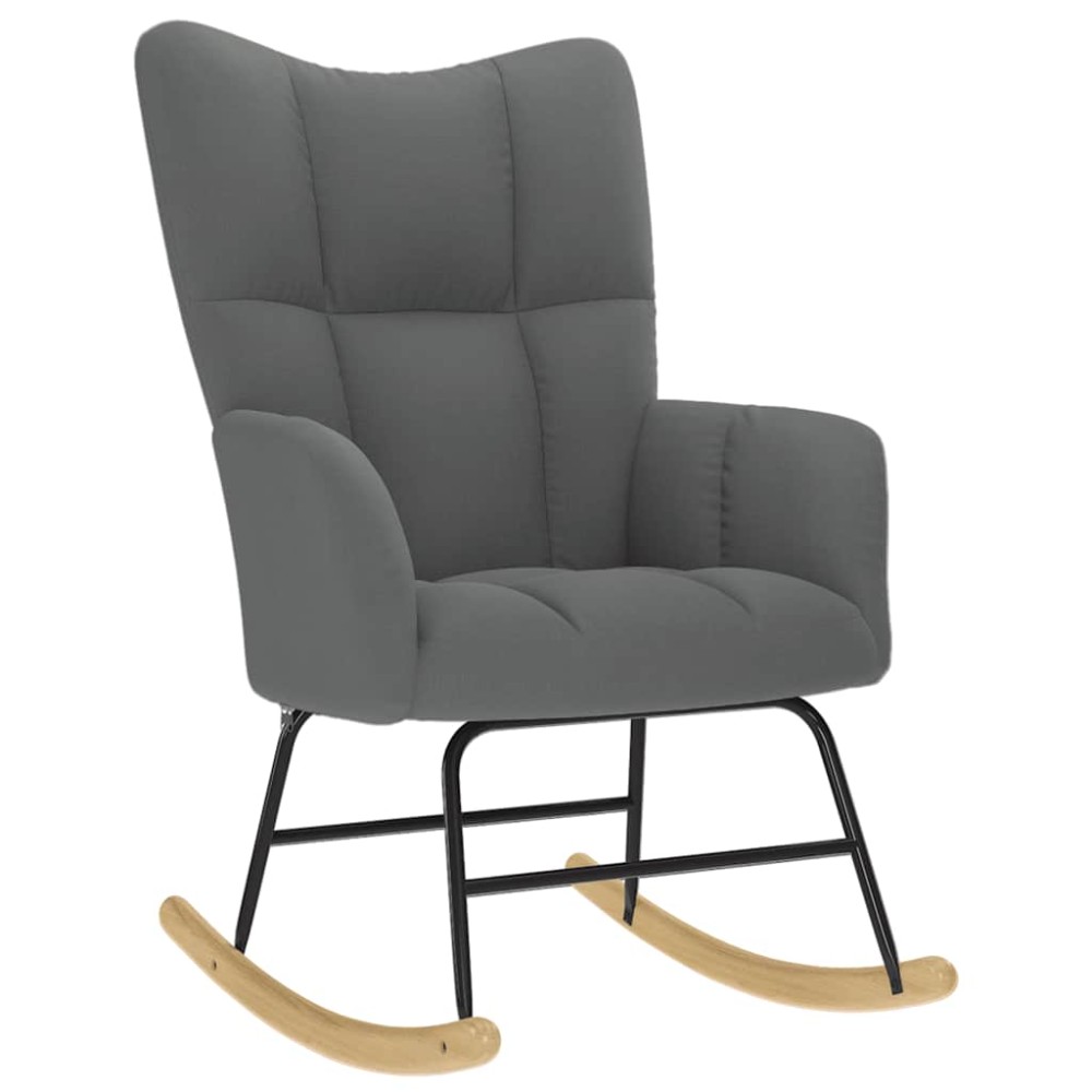 vidaXL Scaun balansoar, gri închis, material textil