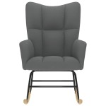 vidaXL Scaun balansoar, gri închis, material textil vidaXL Scaun balansoar, gri închis, material textil