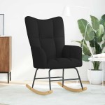 vidaXL Scaun balansoar, negru, material textil vidaXL Scaun balansoar, negru, material textil