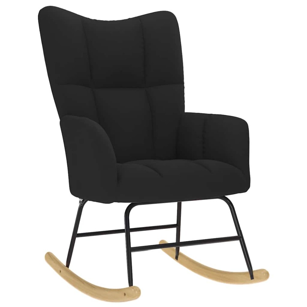 vidaXL Scaun balansoar, negru, material textil