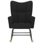 vidaXL Scaun balansoar, negru, material textil vidaXL Scaun balansoar, negru, material textil