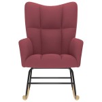 vidaXL Scaun balansoar, roșu vin, material textil vidaXL Scaun balansoar, roșu vin, material textil
