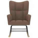 vidaXL Scaun balansoar, maro, material textil vidaXL Scaun balansoar, maro, material textil