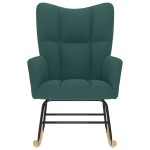 vidaXL Scaun balansoar, verde închis, material textil vidaXL Scaun balansoar, verde închis, material textil