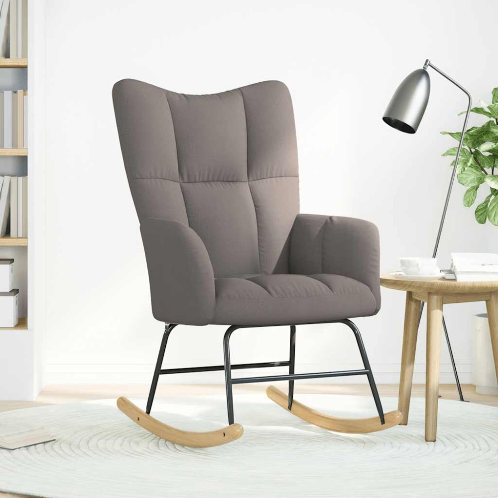 vidaXL Scaun balansoar, gri taupe, material textil