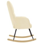 vidaXL Scaun balansoar, crem, material textil