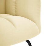 vidaXL Scaun balansoar, crem, material textil