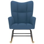 vidaXL Scaun balansoar, albastru, material textil vidaXL Scaun balansoar, albastru, material textil