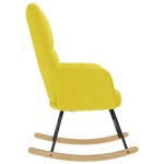 vidaXL Scaun balansoar din material galben deschis vidaXL Scaun balansoar din material galben deschis