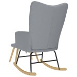 vidaXL Scaun balansoar cu taburet, gri deschis, textil vidaXL Scaun balansoar cu taburet, gri deschis, textil