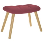 vidaXL Scaun balansoar cu taburet, roșu vin, material textil vidaXL Scaun balansoar cu taburet, roșu vin, material textil