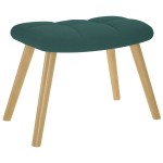 vidaXL Scaun balansoar cu taburet, verde închis, textil vidaXL Scaun balansoar cu taburet, verde închis, textil
