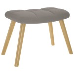 vidaXL Scaun balansoar cu taburet, gri taupe, material textil vidaXL Scaun balansoar cu taburet, gri taupe, material textil