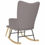 vidaXL Scaun balansoar cu taburet, gri taupe, material textil vidaXL Scaun balansoar cu taburet, gri taupe, material textil