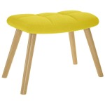 vidaXL Scaun balansoar cu taburet din material galben deschis vidaXL Scaun balansoar cu taburet din material galben deschis