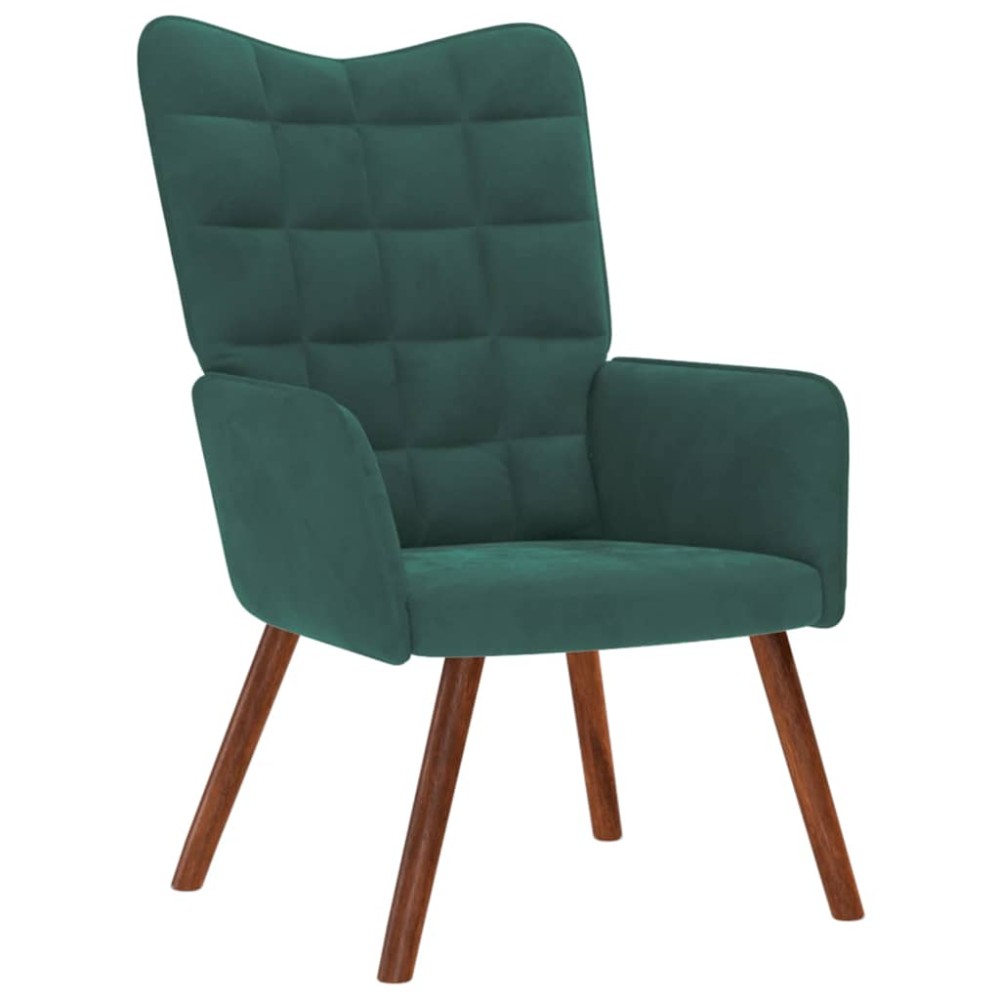 vidaXL Scaun de relaxare, verde închis, catifea