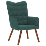 vidaXL Scaun de relaxare, verde închis, catifea vidaXL Scaun de relaxare, verde închis, catifea