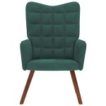 vidaXL Scaun de relaxare, verde închis, catifea vidaXL Scaun de relaxare, verde închis, catifea