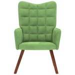 vidaXL Scaun de relaxare, verde deschis, catifea vidaXL Scaun de relaxare, verde deschis, catifea