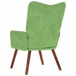 vidaXL Scaun de relaxare, verde deschis, catifea vidaXL Scaun de relaxare, verde deschis, catifea